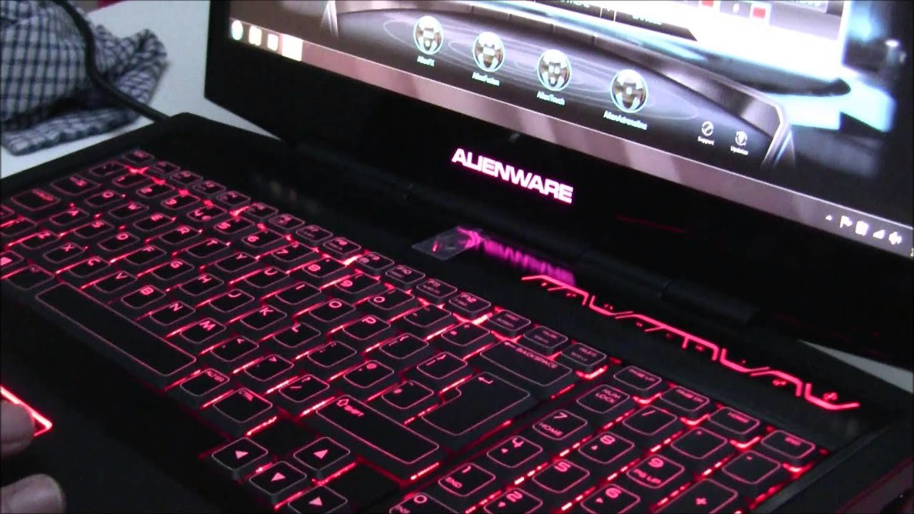 Nebula Red Alienware Laptop