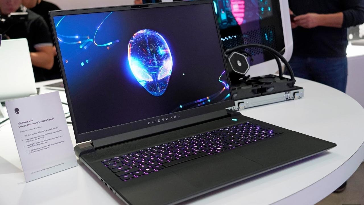 Nebula Red Alienware Laptop